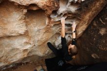 Bouldering in Hueco Tanks on 03/10/2019 with Blue Lizard Climbing and Yoga

Filename: SRM_20190310_1010440.jpg
Aperture: f/5.6
Shutter Speed: 1/320
Body: Canon EOS-1D Mark II
Lens: Canon EF 16-35mm f/2.8 L