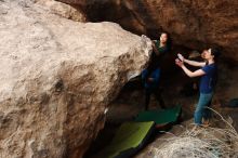 Bouldering in Hueco Tanks on 03/10/2019 with Blue Lizard Climbing and Yoga

Filename: SRM_20190310_1012260.jpg
Aperture: f/5.6
Shutter Speed: 1/500
Body: Canon EOS-1D Mark II
Lens: Canon EF 16-35mm f/2.8 L