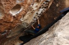 Bouldering in Hueco Tanks on 03/10/2019 with Blue Lizard Climbing and Yoga

Filename: SRM_20190310_1013010.jpg
Aperture: f/5.6
Shutter Speed: 1/400
Body: Canon EOS-1D Mark II
Lens: Canon EF 16-35mm f/2.8 L