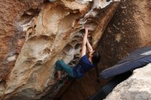 Bouldering in Hueco Tanks on 03/10/2019 with Blue Lizard Climbing and Yoga

Filename: SRM_20190310_1014400.jpg
Aperture: f/5.6
Shutter Speed: 1/320
Body: Canon EOS-1D Mark II
Lens: Canon EF 16-35mm f/2.8 L