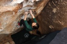 Bouldering in Hueco Tanks on 03/10/2019 with Blue Lizard Climbing and Yoga

Filename: SRM_20190310_1015570.jpg
Aperture: f/5.6
Shutter Speed: 1/200
Body: Canon EOS-1D Mark II
Lens: Canon EF 16-35mm f/2.8 L