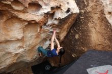 Bouldering in Hueco Tanks on 03/10/2019 with Blue Lizard Climbing and Yoga

Filename: SRM_20190310_1018220.jpg
Aperture: f/5.6
Shutter Speed: 1/200
Body: Canon EOS-1D Mark II
Lens: Canon EF 16-35mm f/2.8 L