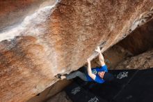 Bouldering in Hueco Tanks on 03/10/2019 with Blue Lizard Climbing and Yoga

Filename: SRM_20190310_1021490.jpg
Aperture: f/5.6
Shutter Speed: 1/320
Body: Canon EOS-1D Mark II
Lens: Canon EF 16-35mm f/2.8 L