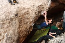 Bouldering in Hueco Tanks on 03/10/2019 with Blue Lizard Climbing and Yoga

Filename: SRM_20190310_1026060.jpg
Aperture: f/5.6
Shutter Speed: 1/250
Body: Canon EOS-1D Mark II
Lens: Canon EF 16-35mm f/2.8 L