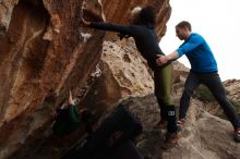 Bouldering in Hueco Tanks on 03/10/2019 with Blue Lizard Climbing and Yoga

Filename: SRM_20190310_1027290.jpg
Aperture: f/5.6
Shutter Speed: 1/1000
Body: Canon EOS-1D Mark II
Lens: Canon EF 16-35mm f/2.8 L