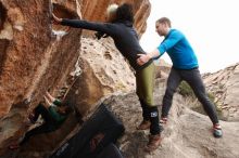 Bouldering in Hueco Tanks on 03/10/2019 with Blue Lizard Climbing and Yoga

Filename: SRM_20190310_1027390.jpg
Aperture: f/5.6
Shutter Speed: 1/400
Body: Canon EOS-1D Mark II
Lens: Canon EF 16-35mm f/2.8 L