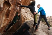 Bouldering in Hueco Tanks on 03/10/2019 with Blue Lizard Climbing and Yoga

Filename: SRM_20190310_1027470.jpg
Aperture: f/5.6
Shutter Speed: 1/400
Body: Canon EOS-1D Mark II
Lens: Canon EF 16-35mm f/2.8 L