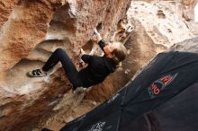 Bouldering in Hueco Tanks on 03/10/2019 with Blue Lizard Climbing and Yoga

Filename: SRM_20190310_1031570.jpg
Aperture: f/5.6
Shutter Speed: 1/250
Body: Canon EOS-1D Mark II
Lens: Canon EF 16-35mm f/2.8 L