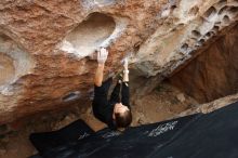 Bouldering in Hueco Tanks on 03/10/2019 with Blue Lizard Climbing and Yoga

Filename: SRM_20190310_1034281.jpg
Aperture: f/5.6
Shutter Speed: 1/320
Body: Canon EOS-1D Mark II
Lens: Canon EF 16-35mm f/2.8 L