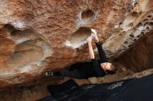 Bouldering in Hueco Tanks on 03/10/2019 with Blue Lizard Climbing and Yoga

Filename: SRM_20190310_1034400.jpg
Aperture: f/5.6
Shutter Speed: 1/320
Body: Canon EOS-1D Mark II
Lens: Canon EF 16-35mm f/2.8 L