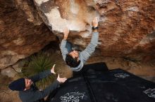 Bouldering in Hueco Tanks on 03/10/2019 with Blue Lizard Climbing and Yoga

Filename: SRM_20190310_1044100.jpg
Aperture: f/5.6
Shutter Speed: 1/250
Body: Canon EOS-1D Mark II
Lens: Canon EF 16-35mm f/2.8 L