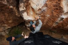 Bouldering in Hueco Tanks on 03/10/2019 with Blue Lizard Climbing and Yoga

Filename: SRM_20190310_1044150.jpg
Aperture: f/5.6
Shutter Speed: 1/320
Body: Canon EOS-1D Mark II
Lens: Canon EF 16-35mm f/2.8 L