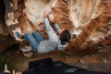 Bouldering in Hueco Tanks on 03/10/2019 with Blue Lizard Climbing and Yoga

Filename: SRM_20190310_1044250.jpg
Aperture: f/5.6
Shutter Speed: 1/400
Body: Canon EOS-1D Mark II
Lens: Canon EF 16-35mm f/2.8 L