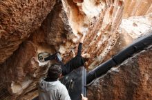 Bouldering in Hueco Tanks on 03/10/2019 with Blue Lizard Climbing and Yoga

Filename: SRM_20190310_1049020.jpg
Aperture: f/5.6
Shutter Speed: 1/160
Body: Canon EOS-1D Mark II
Lens: Canon EF 16-35mm f/2.8 L