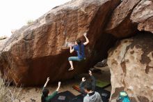 Bouldering in Hueco Tanks on 03/10/2019 with Blue Lizard Climbing and Yoga

Filename: SRM_20190310_1057311.jpg
Aperture: f/5.6
Shutter Speed: 1/400
Body: Canon EOS-1D Mark II
Lens: Canon EF 16-35mm f/2.8 L