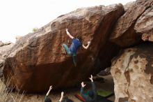 Bouldering in Hueco Tanks on 03/10/2019 with Blue Lizard Climbing and Yoga

Filename: SRM_20190310_1057370.jpg
Aperture: f/5.6
Shutter Speed: 1/400
Body: Canon EOS-1D Mark II
Lens: Canon EF 16-35mm f/2.8 L