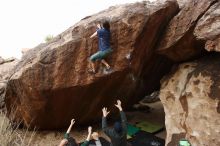 Bouldering in Hueco Tanks on 03/10/2019 with Blue Lizard Climbing and Yoga

Filename: SRM_20190310_1057390.jpg
Aperture: f/5.6
Shutter Speed: 1/400
Body: Canon EOS-1D Mark II
Lens: Canon EF 16-35mm f/2.8 L