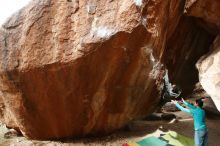 Bouldering in Hueco Tanks on 03/10/2019 with Blue Lizard Climbing and Yoga

Filename: SRM_20190310_1107030.jpg
Aperture: f/5.6
Shutter Speed: 1/320
Body: Canon EOS-1D Mark II
Lens: Canon EF 16-35mm f/2.8 L