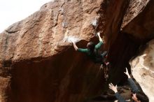 Bouldering in Hueco Tanks on 03/10/2019 with Blue Lizard Climbing and Yoga

Filename: SRM_20190310_1110472.jpg
Aperture: f/5.6
Shutter Speed: 1/640
Body: Canon EOS-1D Mark II
Lens: Canon EF 16-35mm f/2.8 L