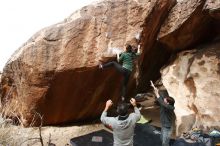 Bouldering in Hueco Tanks on 03/10/2019 with Blue Lizard Climbing and Yoga

Filename: SRM_20190310_1110511.jpg
Aperture: f/5.6
Shutter Speed: 1/500
Body: Canon EOS-1D Mark II
Lens: Canon EF 16-35mm f/2.8 L