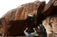 Bouldering in Hueco Tanks on 03/10/2019 with Blue Lizard Climbing and Yoga

Filename: SRM_20190310_1110560.jpg
Aperture: f/5.6
Shutter Speed: 1/1000
Body: Canon EOS-1D Mark II
Lens: Canon EF 16-35mm f/2.8 L