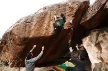 Bouldering in Hueco Tanks on 03/10/2019 with Blue Lizard Climbing and Yoga

Filename: SRM_20190310_1111080.jpg
Aperture: f/5.6
Shutter Speed: 1/640
Body: Canon EOS-1D Mark II
Lens: Canon EF 16-35mm f/2.8 L