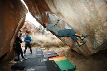 Bouldering in Hueco Tanks on 03/10/2019 with Blue Lizard Climbing and Yoga

Filename: SRM_20190310_1122240.jpg
Aperture: f/5.6
Shutter Speed: 1/250
Body: Canon EOS-1D Mark II
Lens: Canon EF 16-35mm f/2.8 L