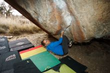 Bouldering in Hueco Tanks on 03/10/2019 with Blue Lizard Climbing and Yoga

Filename: SRM_20190310_1124000.jpg
Aperture: f/5.6
Shutter Speed: 1/250
Body: Canon EOS-1D Mark II
Lens: Canon EF 16-35mm f/2.8 L