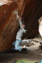 Bouldering in Hueco Tanks on 03/10/2019 with Blue Lizard Climbing and Yoga

Filename: SRM_20190310_1134040.jpg
Aperture: f/2.8
Shutter Speed: 1/400
Body: Canon EOS-1D Mark II
Lens: Canon EF 50mm f/1.8 II