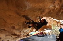 Bouldering in Hueco Tanks on 03/10/2019 with Blue Lizard Climbing and Yoga

Filename: SRM_20190310_1217240.jpg
Aperture: f/4.0
Shutter Speed: 1/125
Body: Canon EOS-1D Mark II
Lens: Canon EF 16-35mm f/2.8 L