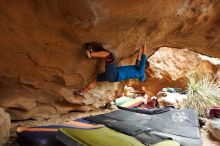 Bouldering in Hueco Tanks on 03/10/2019 with Blue Lizard Climbing and Yoga

Filename: SRM_20190310_1221100.jpg
Aperture: f/4.0
Shutter Speed: 1/125
Body: Canon EOS-1D Mark II
Lens: Canon EF 16-35mm f/2.8 L