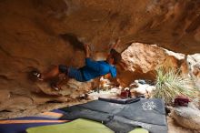 Bouldering in Hueco Tanks on 03/10/2019 with Blue Lizard Climbing and Yoga

Filename: SRM_20190310_1224270.jpg
Aperture: f/4.0
Shutter Speed: 1/250
Body: Canon EOS-1D Mark II
Lens: Canon EF 16-35mm f/2.8 L
