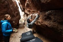 Bouldering in Hueco Tanks on 03/10/2019 with Blue Lizard Climbing and Yoga

Filename: SRM_20190310_1228180.jpg
Aperture: f/5.6
Shutter Speed: 1/250
Body: Canon EOS-1D Mark II
Lens: Canon EF 16-35mm f/2.8 L