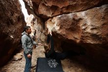 Bouldering in Hueco Tanks on 03/10/2019 with Blue Lizard Climbing and Yoga

Filename: SRM_20190310_1230120.jpg
Aperture: f/5.6
Shutter Speed: 1/250
Body: Canon EOS-1D Mark II
Lens: Canon EF 16-35mm f/2.8 L