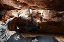 Bouldering in Hueco Tanks on 03/10/2019 with Blue Lizard Climbing and Yoga

Filename: SRM_20190310_1230480.jpg
Aperture: f/5.6
Shutter Speed: 1/125
Body: Canon EOS-1D Mark II
Lens: Canon EF 16-35mm f/2.8 L