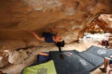 Bouldering in Hueco Tanks on 03/10/2019 with Blue Lizard Climbing and Yoga

Filename: SRM_20190310_1243120.jpg
Aperture: f/3.5
Shutter Speed: 1/320
Body: Canon EOS-1D Mark II
Lens: Canon EF 16-35mm f/2.8 L