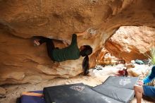 Bouldering in Hueco Tanks on 03/10/2019 with Blue Lizard Climbing and Yoga

Filename: SRM_20190310_1244150.jpg
Aperture: f/3.5
Shutter Speed: 1/250
Body: Canon EOS-1D Mark II
Lens: Canon EF 16-35mm f/2.8 L