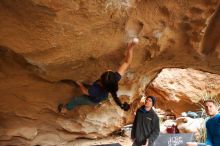 Bouldering in Hueco Tanks on 03/10/2019 with Blue Lizard Climbing and Yoga

Filename: SRM_20190310_1245440.jpg
Aperture: f/4.0
Shutter Speed: 1/200
Body: Canon EOS-1D Mark II
Lens: Canon EF 16-35mm f/2.8 L
