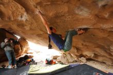 Bouldering in Hueco Tanks on 03/10/2019 with Blue Lizard Climbing and Yoga

Filename: SRM_20190310_1255250.jpg
Aperture: f/4.0
Shutter Speed: 1/160
Body: Canon EOS-1D Mark II
Lens: Canon EF 16-35mm f/2.8 L