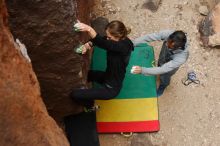 Bouldering in Hueco Tanks on 03/10/2019 with Blue Lizard Climbing and Yoga

Filename: SRM_20190310_1359390.jpg
Aperture: f/5.0
Shutter Speed: 1/200
Body: Canon EOS-1D Mark II
Lens: Canon EF 16-35mm f/2.8 L