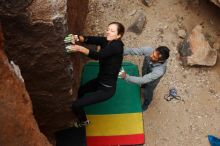 Bouldering in Hueco Tanks on 03/10/2019 with Blue Lizard Climbing and Yoga

Filename: SRM_20190310_1359481.jpg
Aperture: f/5.0
Shutter Speed: 1/250
Body: Canon EOS-1D Mark II
Lens: Canon EF 16-35mm f/2.8 L