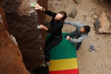 Bouldering in Hueco Tanks on 03/10/2019 with Blue Lizard Climbing and Yoga

Filename: SRM_20190310_1400040.jpg
Aperture: f/5.0
Shutter Speed: 1/250
Body: Canon EOS-1D Mark II
Lens: Canon EF 16-35mm f/2.8 L