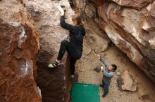 Bouldering in Hueco Tanks on 03/10/2019 with Blue Lizard Climbing and Yoga

Filename: SRM_20190310_1401140.jpg
Aperture: f/5.0
Shutter Speed: 1/200
Body: Canon EOS-1D Mark II
Lens: Canon EF 16-35mm f/2.8 L