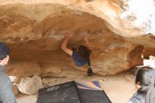 Bouldering in Hueco Tanks on 03/10/2019 with Blue Lizard Climbing and Yoga

Filename: SRM_20190310_1402280.jpg
Aperture: f/5.0
Shutter Speed: 1/80
Body: Canon EOS-1D Mark II
Lens: Canon EF 16-35mm f/2.8 L