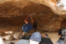 Bouldering in Hueco Tanks on 03/10/2019 with Blue Lizard Climbing and Yoga

Filename: SRM_20190310_1402360.jpg
Aperture: f/5.0
Shutter Speed: 1/160
Body: Canon EOS-1D Mark II
Lens: Canon EF 16-35mm f/2.8 L