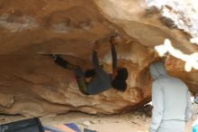 Bouldering in Hueco Tanks on 03/10/2019 with Blue Lizard Climbing and Yoga

Filename: SRM_20190310_1416470.jpg
Aperture: f/2.8
Shutter Speed: 1/320
Body: Canon EOS-1D Mark II
Lens: Canon EF 50mm f/1.8 II