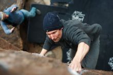 Bouldering in Hueco Tanks on 03/10/2019 with Blue Lizard Climbing and Yoga

Filename: SRM_20190310_1448420.jpg
Aperture: f/2.2
Shutter Speed: 1/400
Body: Canon EOS-1D Mark II
Lens: Canon EF 50mm f/1.8 II