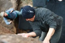 Bouldering in Hueco Tanks on 03/10/2019 with Blue Lizard Climbing and Yoga

Filename: SRM_20190310_1448430.jpg
Aperture: f/2.2
Shutter Speed: 1/250
Body: Canon EOS-1D Mark II
Lens: Canon EF 50mm f/1.8 II