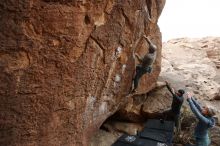 Bouldering in Hueco Tanks on 03/10/2019 with Blue Lizard Climbing and Yoga

Filename: SRM_20190310_1456550.jpg
Aperture: f/5.6
Shutter Speed: 1/400
Body: Canon EOS-1D Mark II
Lens: Canon EF 16-35mm f/2.8 L