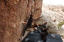 Bouldering in Hueco Tanks on 03/10/2019 with Blue Lizard Climbing and Yoga

Filename: SRM_20190310_1459590.jpg
Aperture: f/5.6
Shutter Speed: 1/250
Body: Canon EOS-1D Mark II
Lens: Canon EF 16-35mm f/2.8 L